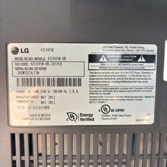 
LG 42LK450-UB 42インチ アメリカ仕様 テレビ ガレージなどにの画像