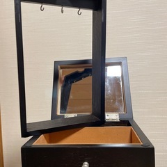 ミニドレッサー　鏡　アンティーク　化粧箱の画像