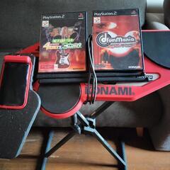 PS２ドラムマニアスタンド付きフルセットゲーム２本付