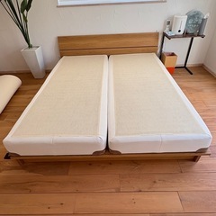 【お引取りが決まりました】木製すのこ　シンプルベッド・クイーンサイズ