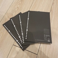 切り離せるルーズリーフパット4冊セット