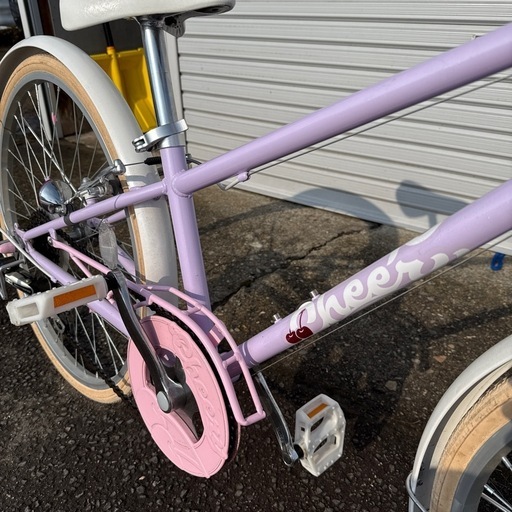 子供自転車 女の子 可愛いピンクのさくらんぼ柄