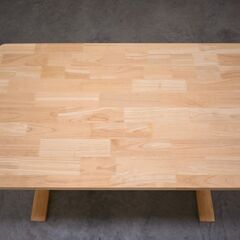≪zyt1941ジ≫ LOWYA/ロウヤ ダイニングテーブル ヒマリア120 幅120cm 奥行75cm 高さ65cm 高さ低め/ロースタイル/ラバーウッド集成材/中古家具/宮城県仙台市 70118-10の画像