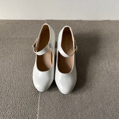 【ブライダルシューズ】白　パンプス　24.5cm