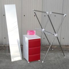 配達先決定🚚　無料配達します🚚美品3点セット💖チェスト💖姿見💖洗...