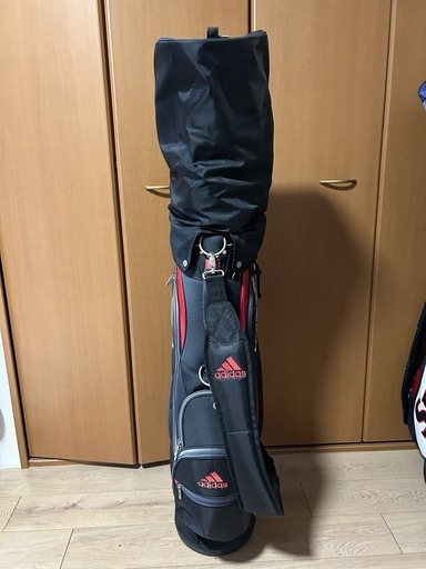 アディダス キャディーバッグ 赤/黒 本物 ゴルフバッグ