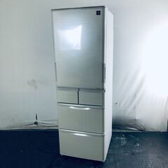 ID:rg220175 【自社配送エリア内限定】シャープ SHARP 冷蔵庫 ファミリー 中古 2019年製 5ドア 412L シャンパンゴールド ファン式 両方開き SJ-W411E-N  【リユース品：状態B】【送料無料】【設置費用無料】