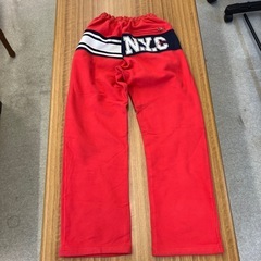HA2502-173 配送不可 TOMMY スウェットパンツ レッド カレッジロゴ ウエストゴム 汚れ有りの画像