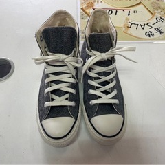 コンバース　CONVERSE ALLSTAR　スニーカー　23.0㎝　1CL317　靴　ハイカット　ミドルカット　グレー　ウール　中古品　③の画像