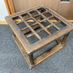 やぐらこたつ 古民具 アンティーク 火鉢 櫓炬燵 木製 豆炭 火...