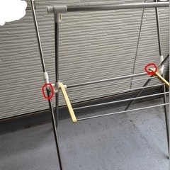 洗濯物干し　室内用　折りたたみ式　X型の画像