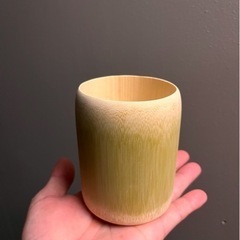 自然感じる竹コップ