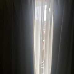 <<予約中>>カーテンセット（遮光·防水·防音·防寒）レース 白色 カーテンと黄緑のカーテンの両方ですの画像