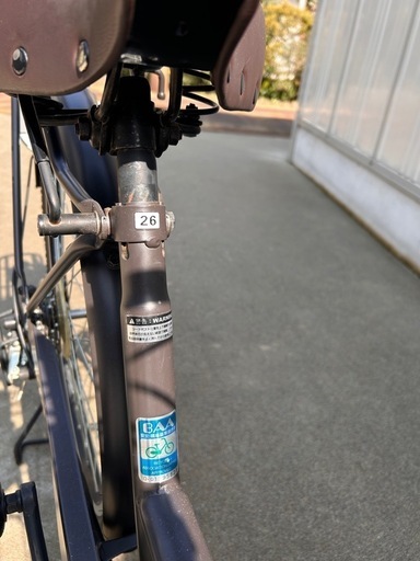 ボールドライン-O 26インチ 6段変速 オートライト シティサイクル