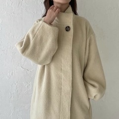 【タグ付】Ermé ❤️Stand collar shaggy coatの画像