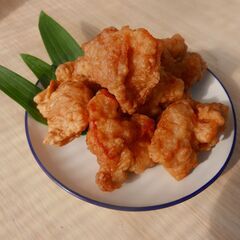 閖上港朝市　唐揚げ　調理販売