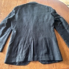 年度末・始めに！リネン混紡黒ブレザーとメルトン紺ブレザー、何もMサイズ売りますの画像