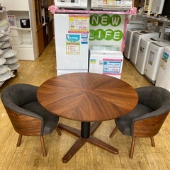 3/6値下げしました⭐️美品⭐️MATRA&TALLY 3点ダイニングセット 回転チェア オシャレ 木目調 No.1914 KEの画像