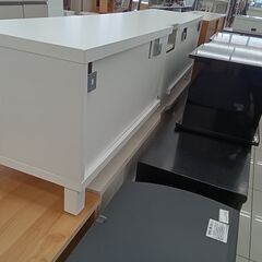 ★ジモティ割あり★  TV台 ホワイト H48×D41.5×W180 クリーニング済み HJ5990の画像