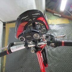 E107　★13800円★整備済み 中古子供自転車 ブリヂストン　エクスプレスJr【20インチ　赤 】 の画像
