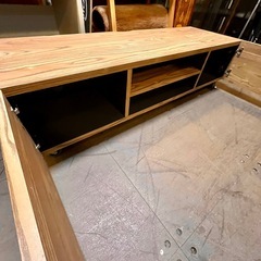 商談中【武蔵小山店】 LOWYA ロウヤ テレビボード テレビ台 幅 120 収納 ローボード おしゃれ ヴィンテージナチュラル テレビボード キャスター 付き 木製 ナチュラル TVボード TV台 の画像