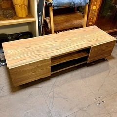 商談中【武蔵小山店】 LOWYA ロウヤ テレビボード テレビ台 幅 120 収納 ローボード おしゃれ ヴィンテージナチュラル テレビボード キャスター 付き 木製 ナチュラル TVボード TV台 の画像