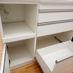 ☆ジモティ割あり☆ 松田家具 レンジボード ホワイト クリーニング済