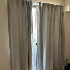 カーテン　グレー　本日中引き取りのみ