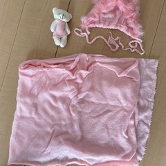 ニューボンフォト 小物 おくるみ ピンク