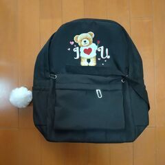 かわいいクマのプリント　リュックサックの画像