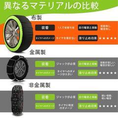 非金属滑り止め チェーン タイヤチェーン非金属　簡単装着 2本分スノーソックスの画像