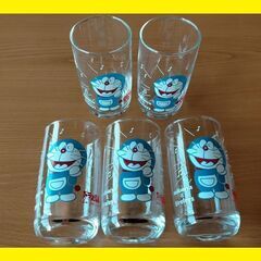 ◆希少　非売品　ドラえもん　グラス　５客セット　未使用品◆その１