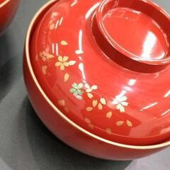 0228-110 はるか四季雑煮碗　蓋付き２脚組の画像