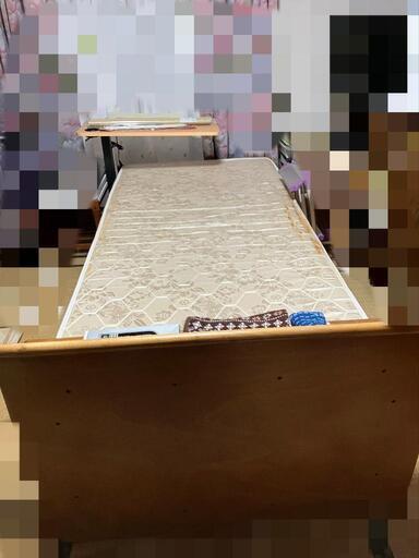 配達可能　プラッツ Platz 1モーター 電動ベッド PSB-FSMA マットレス付 ヘッドボード付 リモコン 動作確認済 介護用品 低反発 ウレタン