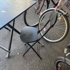 リサイクルショップどりーむ荒田店 No1730 折りたたみテーブル＆椅子二脚セット　ダイニング　ガーデン　の画像