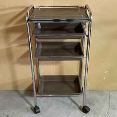 収納ワゴン 茶系 キャスター付き W43xD30xH86cm 25B 北3の画像