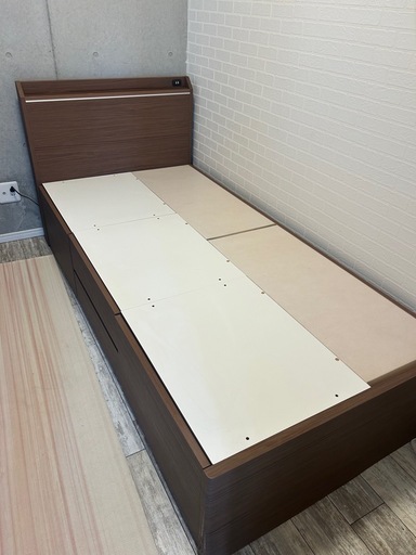 【訳あり】シングルベッド　収納付き