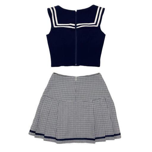 an アン セーラーカラー 襟付き セットアップ フレアミニドレス キャバ