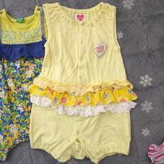 80センチ半袖ロンパース3枚セットの画像