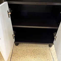 収納棚 黒・白 ミニカウンター 台の画像