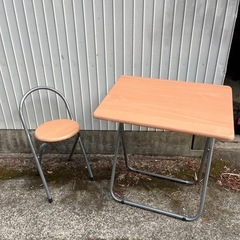 【百光工建】中古品　折りたたみテーブルと椅子セットの画像