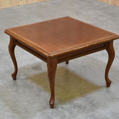 ≪zyt1946ジ≫ 猫脚センターテーブル スクエア 幅67.5cm ヴィンテージ家具/アンティーク調/座卓/ローテーブル/猫足/中古家具/宮城県仙台市 70126-04の画像