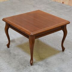≪zyt1946ジ≫ 猫脚センターテーブル スクエア 幅67.5cm ヴィンテージ家具/アンティーク調/座卓/ローテーブル/猫足/中古家具/宮城県仙台市 70126-04の画像