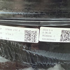 札幌市内配送可 スバル SAA 純正アルミホイール4本セット 17インチ 7.0J+55 PCD114.3 5穴 WRXの画像