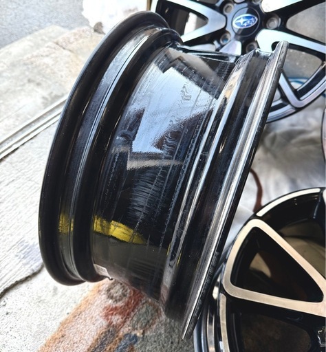 札幌市内配送可 スバル SAA 純正アルミホイール4本セット 17インチ 7.0J+55 PCD114.3 5穴 WRX