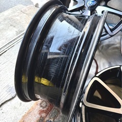 札幌市内配送可 スバル SAA 純正アルミホイール4本セット 17インチ 7.0J+55 PCD114.3 5穴 WRXの画像