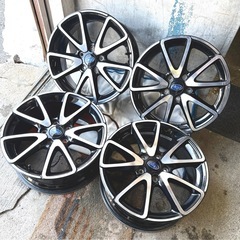 札幌市内配送可 スバル SAA 純正アルミホイール4本セット 17インチ 7.0J+55 PCD114.3 5穴 WRXの画像