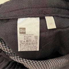 GU 千鳥柄　ショートパンツ　グレー　黒　Sサイズ スカパン　ミニ丈の画像