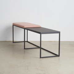 ベンチソファ　ピンクの画像