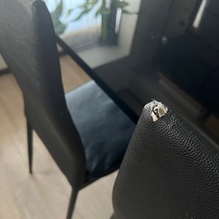 ダイニングテーブルセット 4人用 ブラックの画像